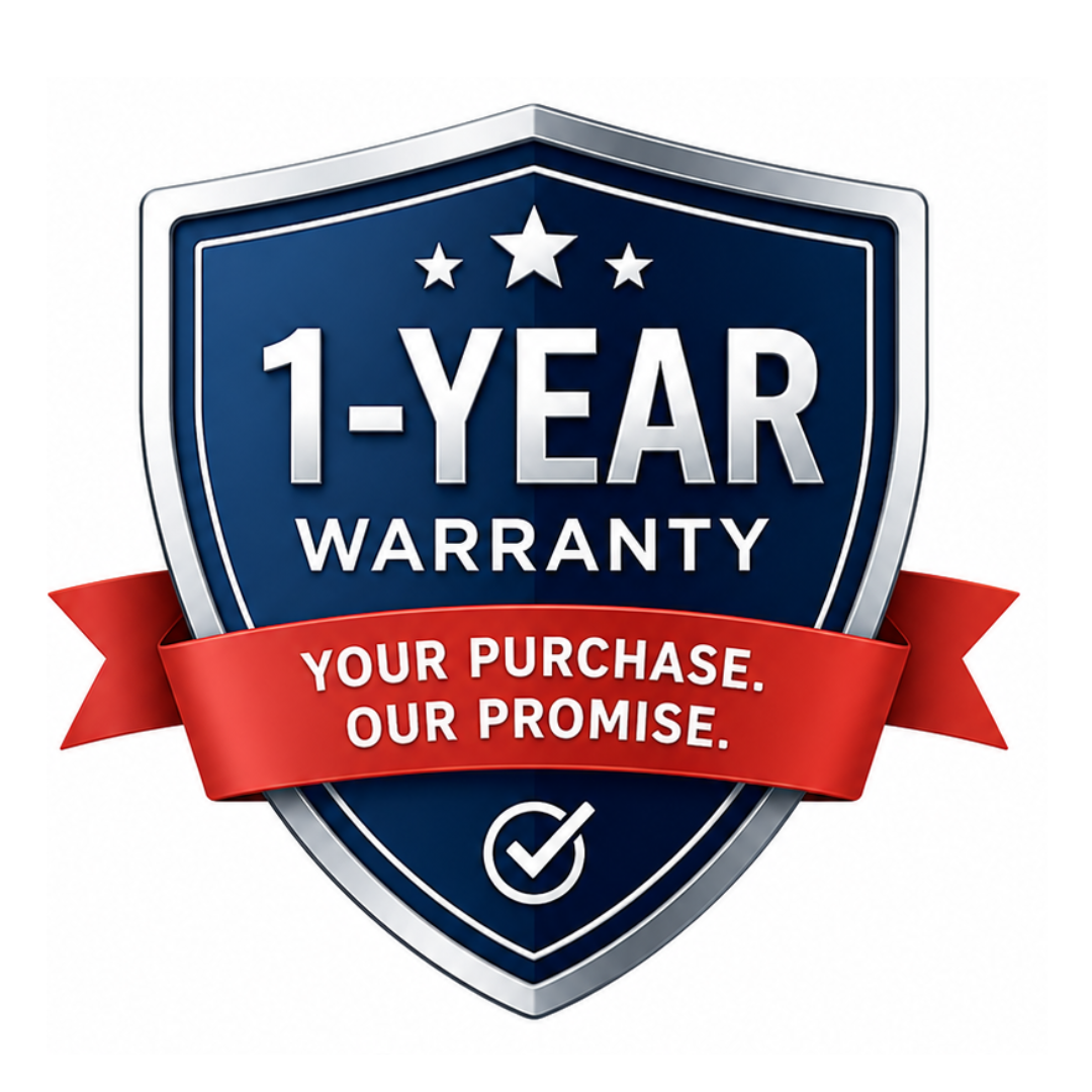FREE 1-Year Warranty