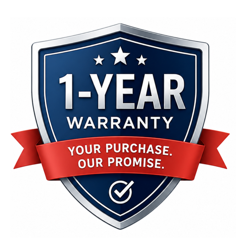 FREE 1-Year Warranty