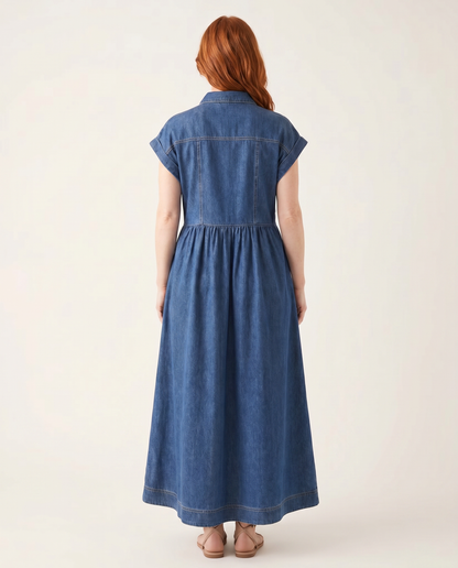 Sierra Blue Denim Maxi